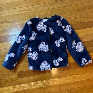 Girls Janie and Jack Navy Blue/Pink Jacket - Size:5/6